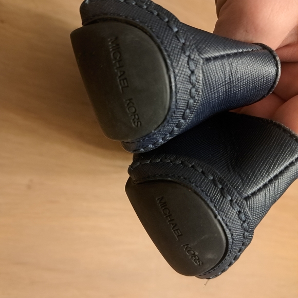 MICHAEL MICHAEL KORS FULTON SAFFIANO LEATHER SILVER BUCKLE MOC DRIVING LOAFERS - Picture 6 of 8